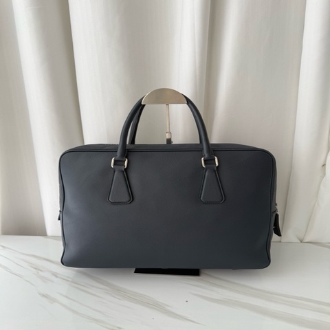 普拉達 Prada 藍色 側標 公文包
