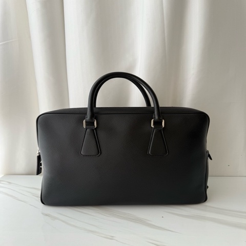 普拉達 Prada 黑色 側標 公文包