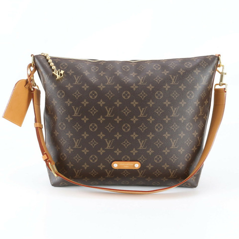 路易威登女士RFID防護Monogram Vagabond Hobo M14018皮革肩背包