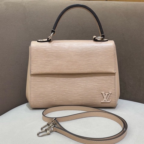 Louis Vuitton LV 路易威登 水波紋克魯尼奶茶色手提包尺寸：25.5×20×12cm。