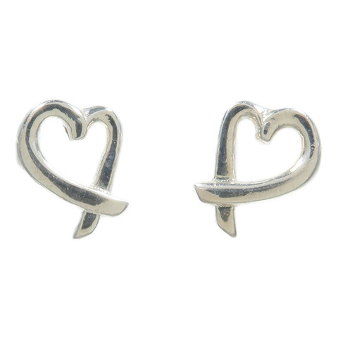 TIFFANY＆CO 925純銀Paloma Picasso Loving Heart Earrings耳環