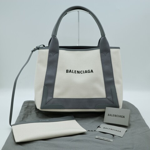 Balenciaga 巴黎世家 Navy Cabas 斑鳩灰 帆布 手提包 購物袋