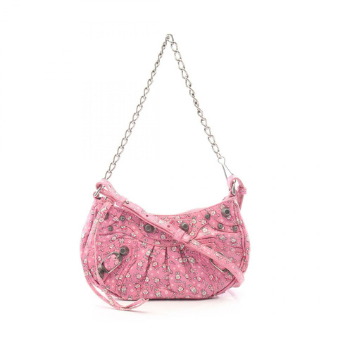 巴黎世家 (BALENCIAGA) LE CAGOLE MINI BB（Le Cagole Mini Rabbit 2WAY）手提包 695814 皮革 粉紅色 二手 女士