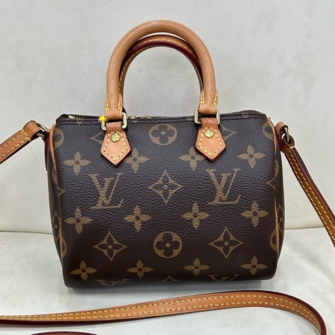 LV 路易威登 老花Speedy Nano斜挎包 20年 尺寸15*11