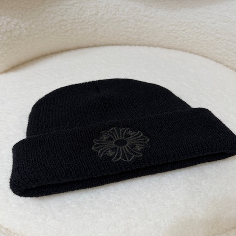 Chrome hearts 黑色毛帽