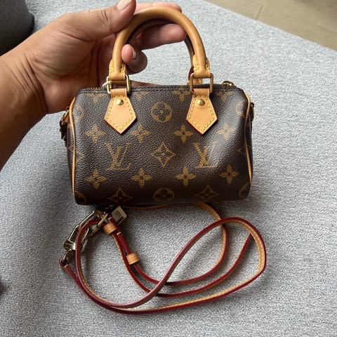 LV 路易威登Speedy Nano 老花枕頭包 24年編碼尺寸16*10*7.5cm