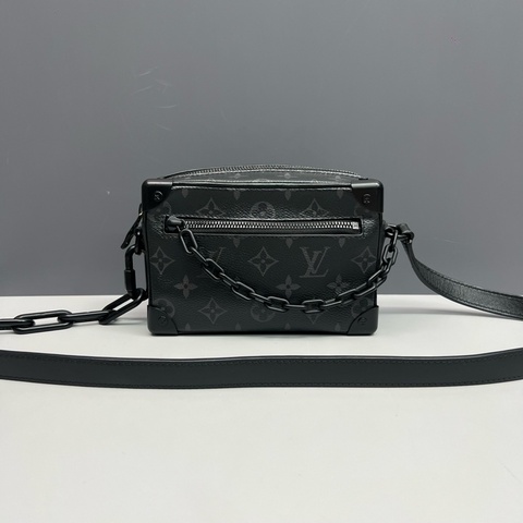 Louis Vuitton路易威登 黑色老花Soft Trunk mini盒子包