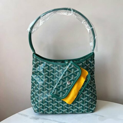 Goyard/戈雅 綠色mini hobo單肩包腋下包