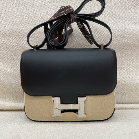 Hermès Constance 19 康康 黑色 Monsieur皮 Studio蹦迪扣 銀扣