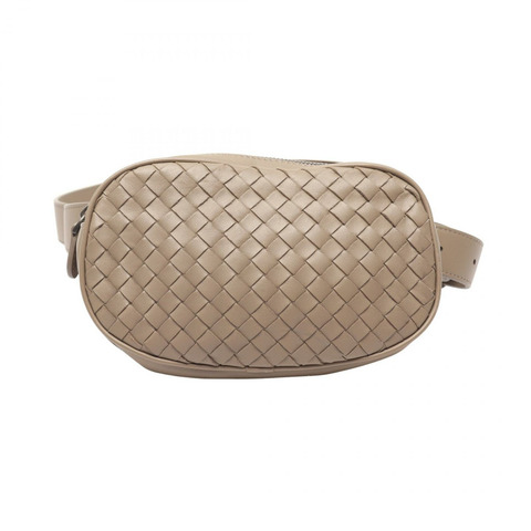 BOTTEGA VENETA Intrecciato 編織腰包，米色皮革，二手，男女通用