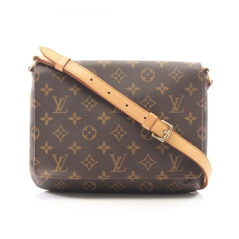 路易威登 Musette Tango 短肩帶 Monogram 肩背包 M51257 PVC 塗層帆布皮革棕色二手女款