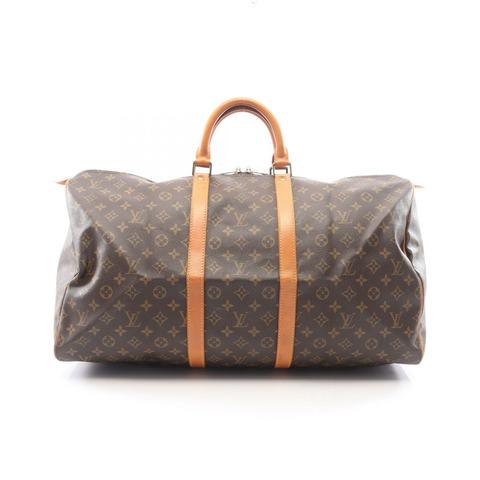 路易威登 Keepall55 Monogram 波士頓包 M41424 PVC塗層帆布皮革 棕色 二手 男女通用