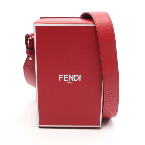 FENDI 紅色皮革 Box 單肩包，二手，男女通用