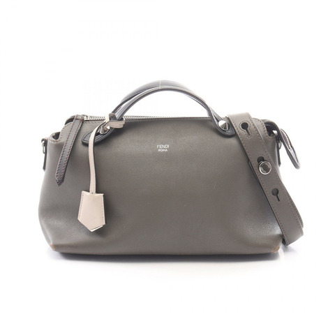 FENDI BY THE WAY 中型（兩用）手提包 8BL146 皮革 灰色 黑色 二手 女士