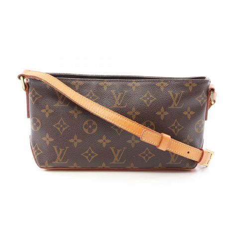 路易威登 Trotter Monogram 單肩包 M51240 PVC塗層帆布皮革棕色二手女士