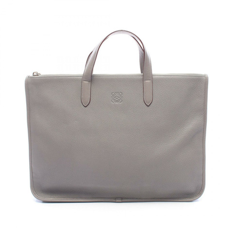 LOEWE anagram 商務手提包公事包皮革灰色二手男士