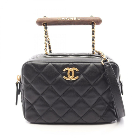 香奈兒 (CHANEL) 絎縫迷你保齡球鏈肩背斜背包 AS4198 羊皮 GHW