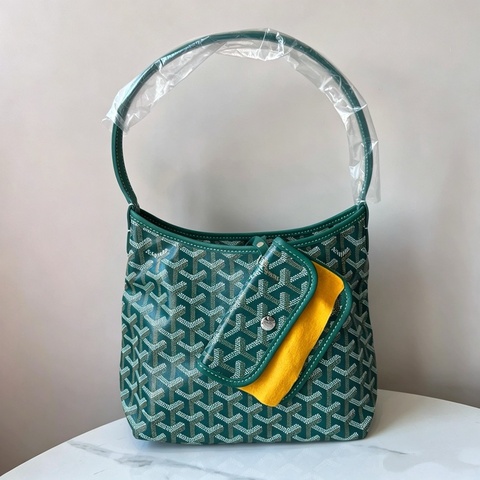 💚Goyard/戈雅 綠色mini hobo，子母包單肩包腋下包