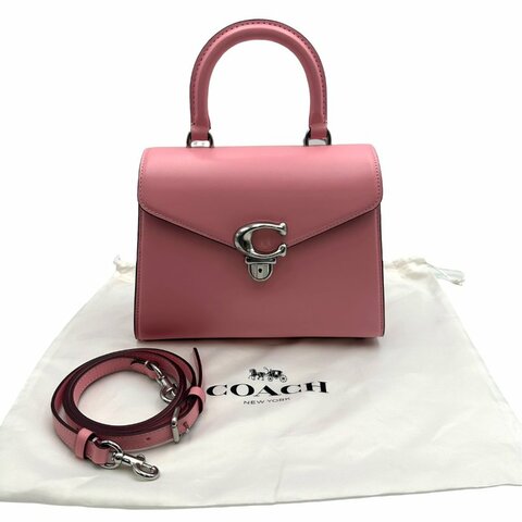 【美收精品】COACH 粉色手提肩背包  C-929【隔月月中將轉賣至日本 上架期限30天】