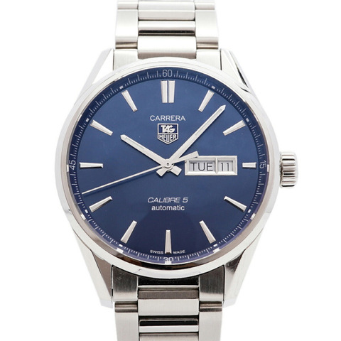 TAG Heuer 豪雅卡萊拉 Calibre 5 日曆星期顯示腕錶 WAR201E.BA0723 藍色錶盤男士腕錶