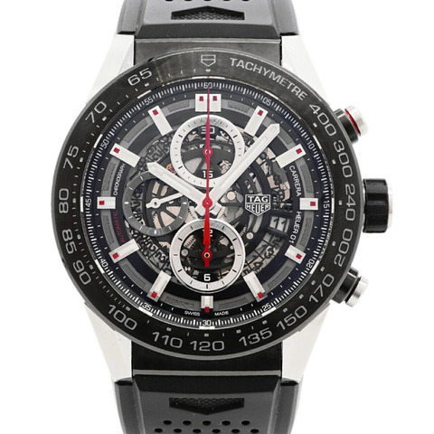 TAG Heuer 豪雅卡萊拉 Calibre 01 CAR2A1Z 鏤空錶盤男士腕錶