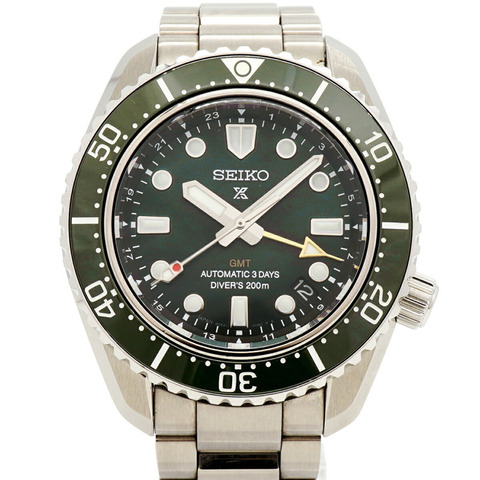 精工 Prospex Divers 1968 Heritage GMT SBEJ009 6R54-00D0 綠色錶盤男士腕錶