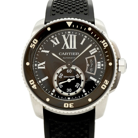 卡地亞 Calibre Diver W7100056 黑色錶盤男士腕錶