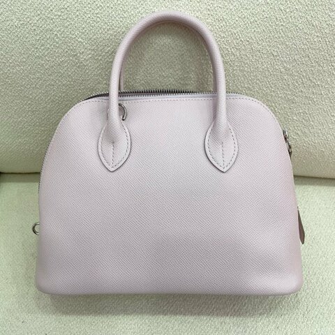 Hermès Bolide 25 保齡球包 夢幻紫 Epsom皮 銀扣