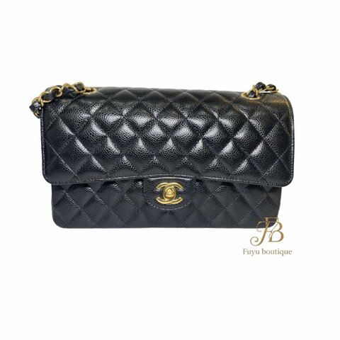 【CH0004】CHANEL黑色荔枝紋牛皮 COCO 11.12金釦 25CM 兩用包 A01112