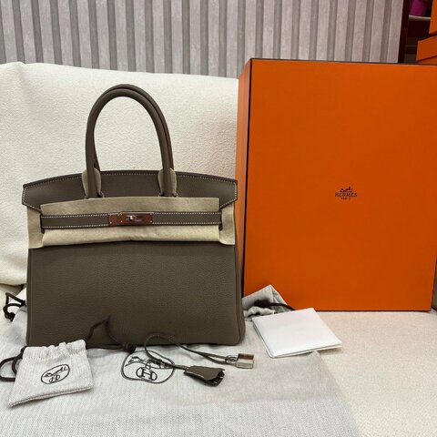 Hermès Birkin 30 大象灰 Togo皮 銀扣