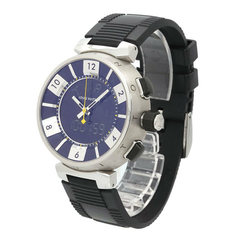 路易威登 Tambour 黑色 Q118F 男士石英類比數位腕錶