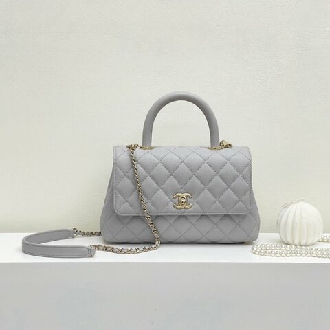 CHANEL荔枝牛皮coco handle small 芯片款