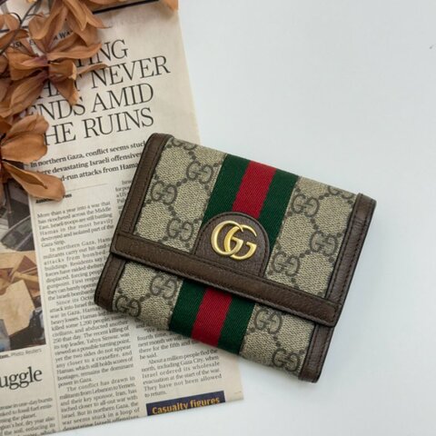GUCCI OPHIDIA三折短夾