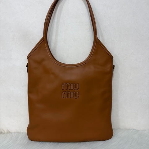 MIU MIU 5BG231  熱缺款 ❗️加贈吊飾 （原價$14500）❗️焦糖 金棕 羊皮 IVY 千金風 張員瑛 肩背包