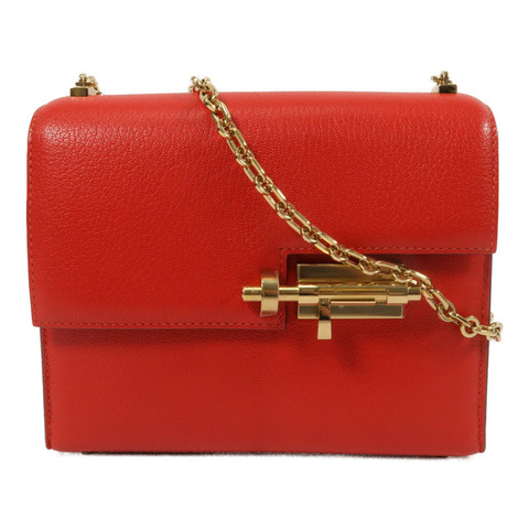 HERMES Chevre皮革Mini Verrou鏈帶肩背袋Rough de Coeur