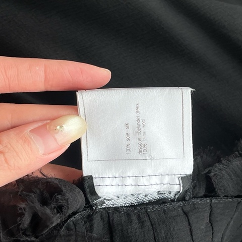 Chanel 06A黑色真两件真丝背心连衣裙fr38~~