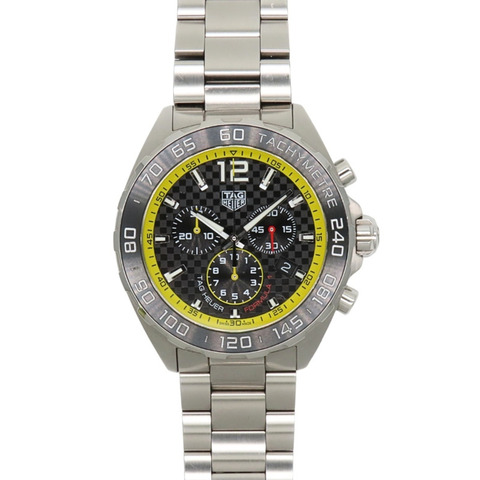 TAG Heuer 豪雅一級方程式 CAZ101AC.BA0842 精鋼陶瓷銀色黃色錶盤黑色計時男錶