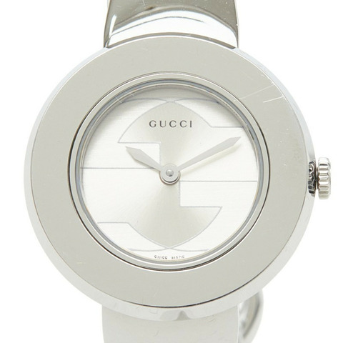 Gucci U-Play 手鐲腕錶 129.5 石英銀色錶盤不鏽鋼女士 GUCCI