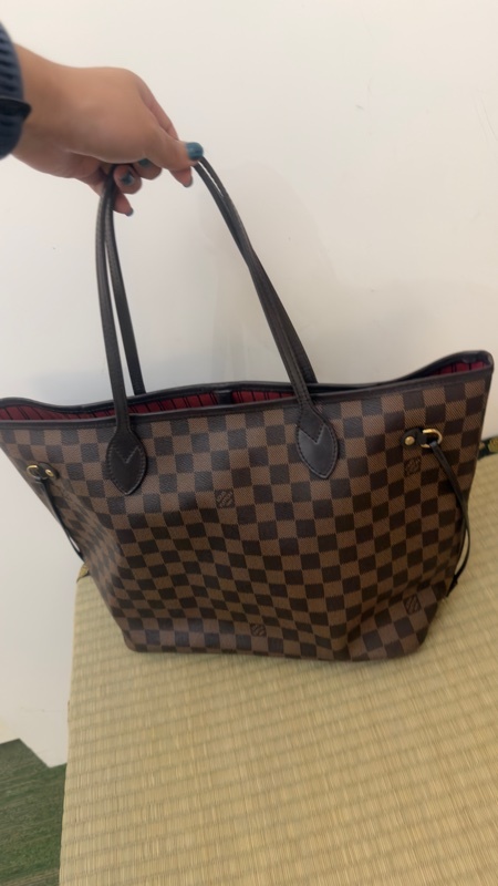 LV Neverfull MM Damier Ebene 棋盤格托特包