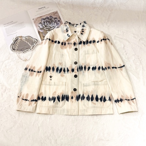 Dior 21SS 米藍棕扎染工裝外套