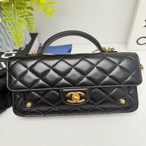 Chanel 香奈兒Clutch with chain 25B斜挎手柄郵差包