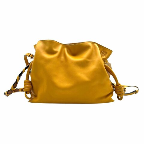 【美收精品】 LOEWE Flamenco 納帕小牛皮抽繩肩背包 C-962【隔月月中將轉賣至日本 上架期限30天】
