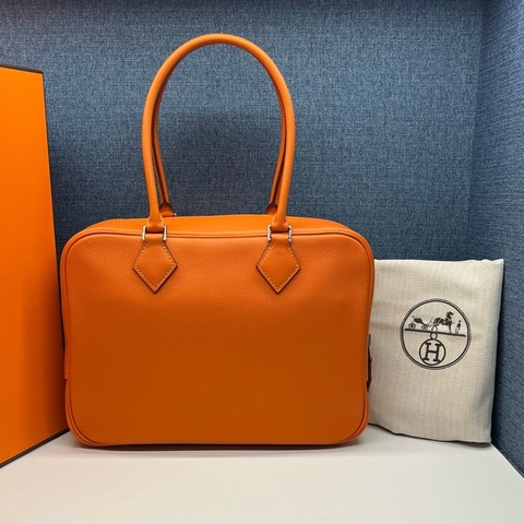 愛馬仕Hermes Plume橙色手提包，X刻  99新