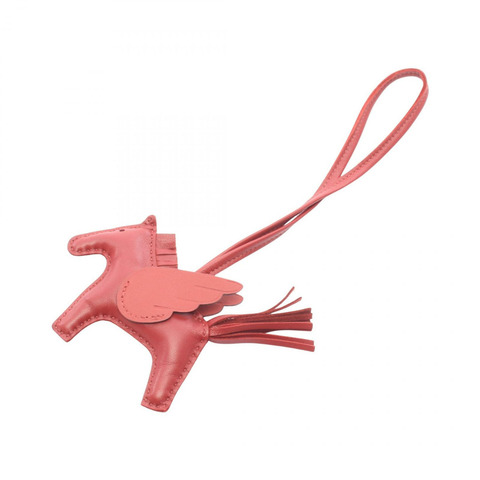 HERMES Rodeo Pegasus 小號包吊飾 Agneau milo Swif Rouge grenat GHW 女式