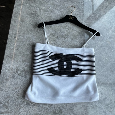 Chanel 24S条纹双C吊带fr36~~