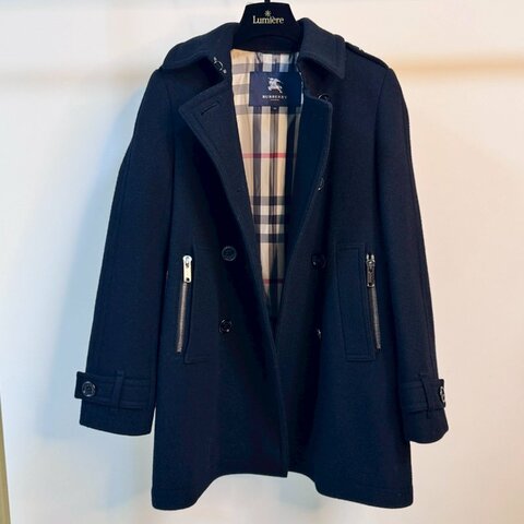 Burberry經典雙排扣羊毛大衣