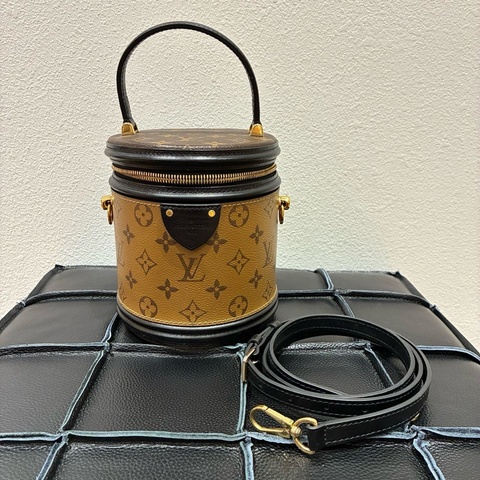 【震撼撿漏價💰全網最低價💫】Louis Vuitton/LV Birkin25 Cannes 發財桶 經典老花