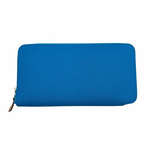 【美收精品】Hermès Silk'In Azap 藍色長夾 C-955【隔月月中將轉賣至日本 上架期限30天】