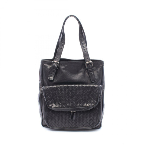 BOTTEGA VENETA Intrecciato 編織手提單肩包，羊皮材質，黑色，二手，女士款