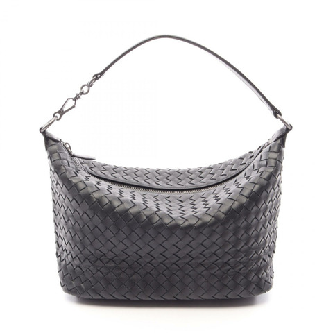 BOTTEGA VENETA Intrecciato 手提包 239988 黑色皮革 二手 女士